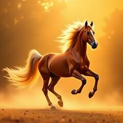 horse in the sunset