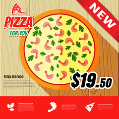 Vector pizza menu design