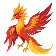 Legendary Phoenix with Colorful Feathers