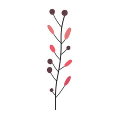 Plant leaf, branch. Icon, vector illustration, graphic design, flat style