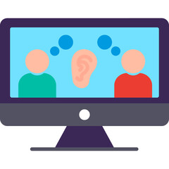 Listening Vector Icon