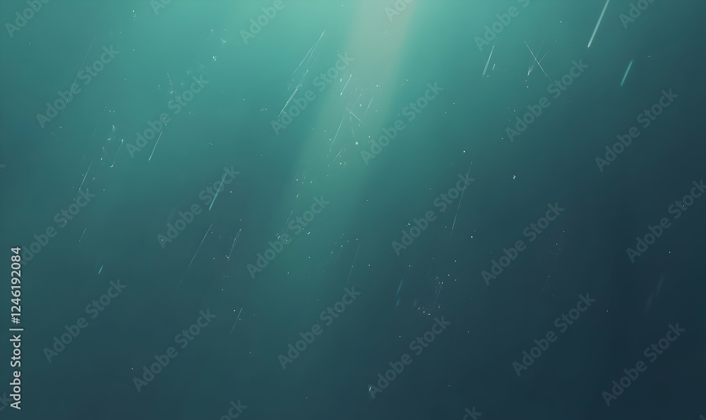 Aufkleber abstract underwater scene with light beams and particles, evoking a sense of mystery and depth. idea