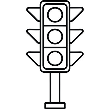 recommend clip art: Traffic light signal is a road traffic symbol icon vector sketch freehand outline hand drawn sketchy line art sign illustration
