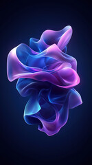 Liquid shapes abstract holographic 3D wavy background with colorful fluid design and flowing smooth motion effects.
