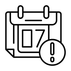 Calendar event Outline Style Icon Design