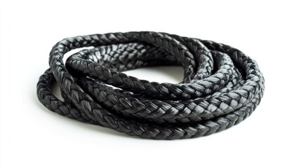 Obraz premium Sleek nylon braided rope studio setting product photography minimalist environment close-up view high-quality concept