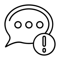 Chat message Outline Style Icon Design