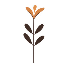 Plant leaf, branch. Icon, vector illustration, graphic design, flat style