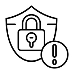 Privacy Outline Style Icon Design
