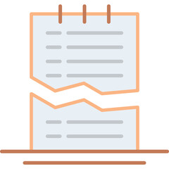 Obraz premium Corrupted List Vector Icon