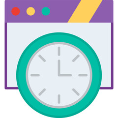 Wall Clock Vector Icon