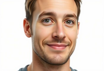 Fototapeta premium Half-length male portrait on white background