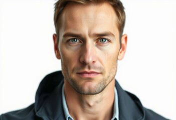 Fototapeta premium Male half-length portrait on white background