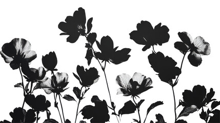 seamless floral pattern  isolated on transparent background