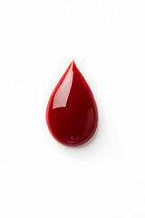 Obraz premium Realistic 3d red blood drop isolated on white background 