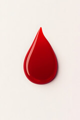 Fototapeta premium Realistic 3d red blood drop isolated on white background 