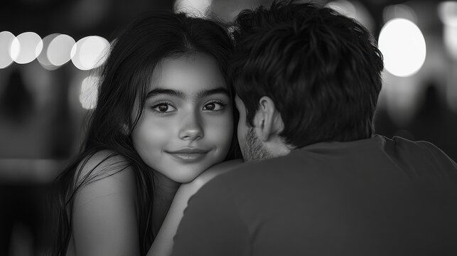 Intimate moment between loving young couple.