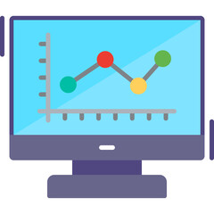 Line Chart Vector Icon