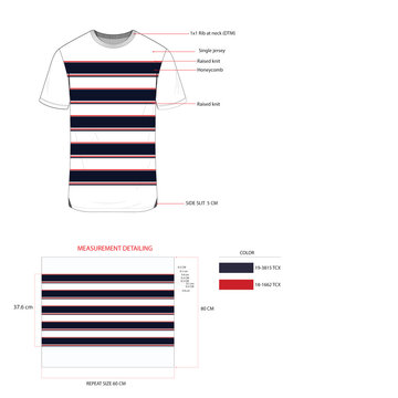 stripe t-shirt tech-pack for men's