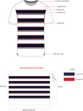 stripe t-shirt tech-pack for men's
