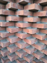 red roof tiles background bricks