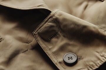 Closeup of a Brown Coat's Texture and Design