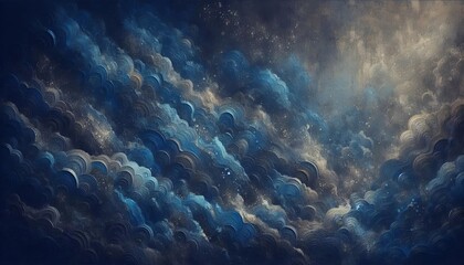 Obraz premium Colorful Turbulence: High-Detail Blue Grunge Texture