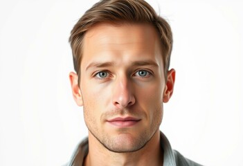 Fototapeta premium Male portrait on white background