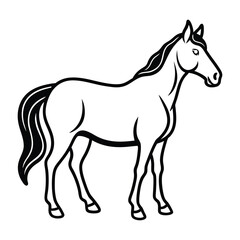 Obraz premium horse silhouette vector style design art 