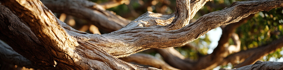 Fototapeta premium Close-up Photograph of Intertwined Tree Branches
