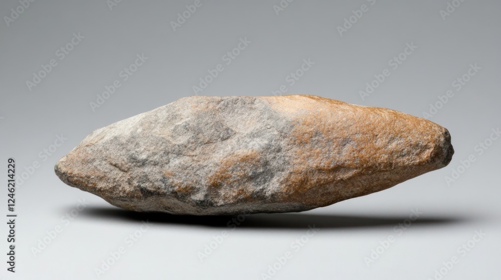 Poster a timeless stone specimen against a gradient backdrop casting subtle shadows