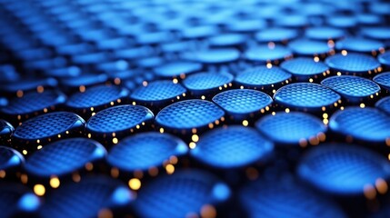Fototapeta premium Abstract blue hexagonal pattern.