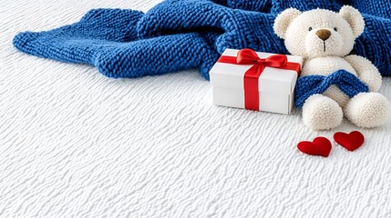 Teddy bear gift setup