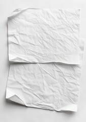 Crumpled white paper, studio shot, blank, texture, design