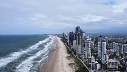 Gold Coast Beach and Skyline Surfers Paradise - Aerial Drone Footage of Australia's Iconic Coastal...