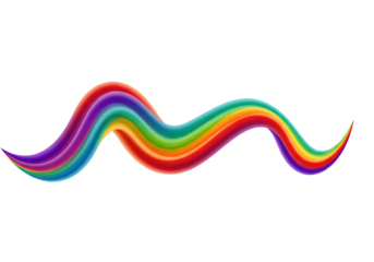 presents a vibrant, flowing rainbow wave with a smooth gradient, symbolizing energy, creativity, and motion in a visually dynamic and colorful composition.