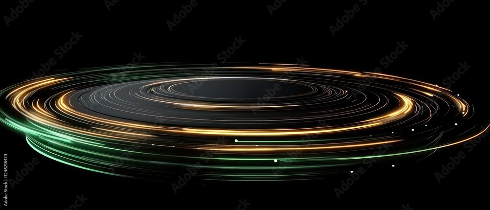 Poster abstract swirling light patterns on a dark background