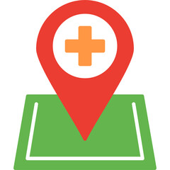 Location hospital Vector Icon