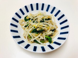 ほうれん草ともやしのナムル　小鉢　副菜