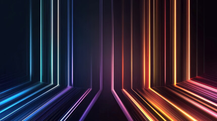 Gradient neon motion blur beams