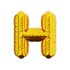 LETTER H BALLOON 3D ICON ILLUSTRATION