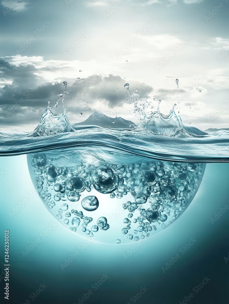 Poster modern visualization of brand positioning and differentiation strategies highlighting value proposit