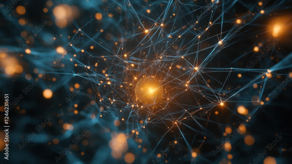 Aufkleber global network connection. internet and technology concept, ai generative