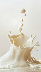 Obraz premium milk splash on white background