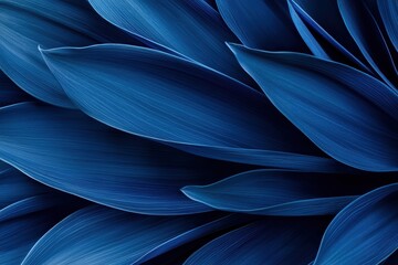 Vibrant Royal Blue Flower Petals Close-Up Macro View of Nature's Beauty