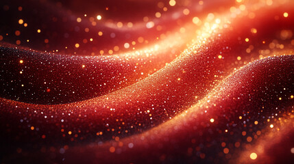 Red Glitter Texture Background Sparkling Shimmering Festive Elegant Luxury Design Abstract Waves Red