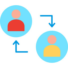 Connected Profiles Vector Icon