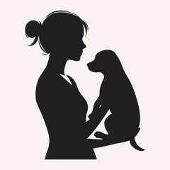 Dog Mom Mother's day dog lover silhouette clipart