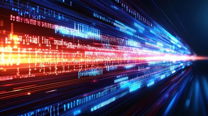 Abstract Digital Data Stream: High-Speed Network Flow Visualization
