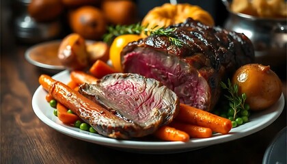 Roasted Beef Dinner with Carrots and Potatoes Recipe